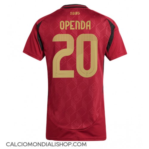 Maglie da calcio Belgio Lois Openda #20 Prima Maglia Femminile Europei 2024 Manica Corta